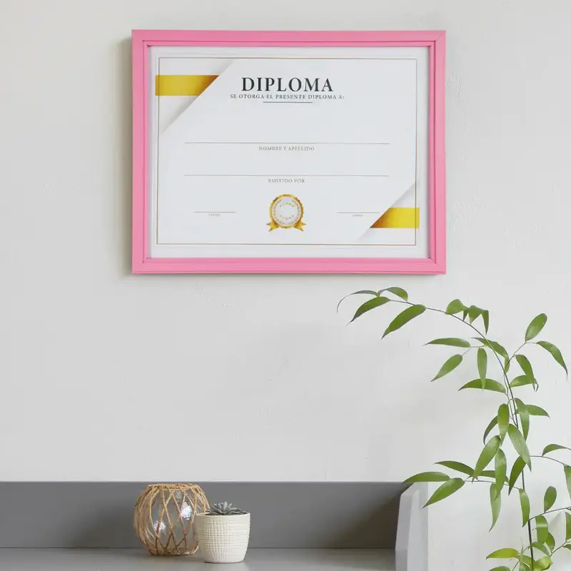 Porta Documento, Marco Color Rosa 2