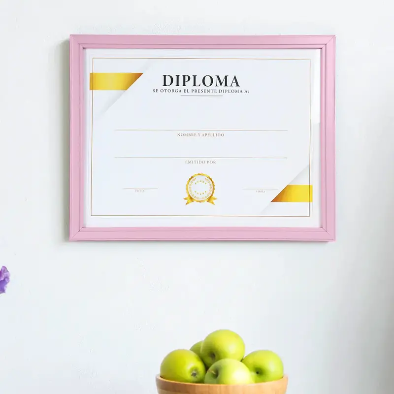 Porta Documento, Marco Color Rosa Pastel 1