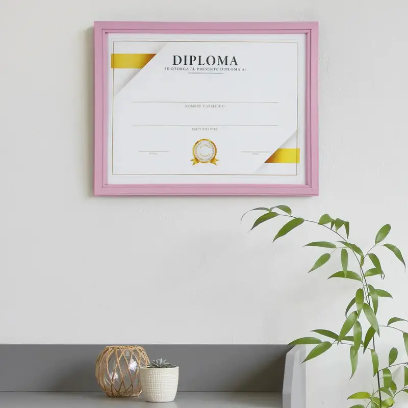 Porta Documento, Marco Color Rosa Pastel 2