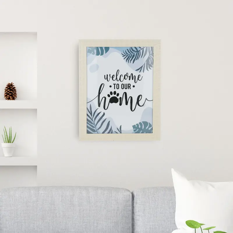 Portadocumento Con Marco Decorado Color Beige, Cuadros 1