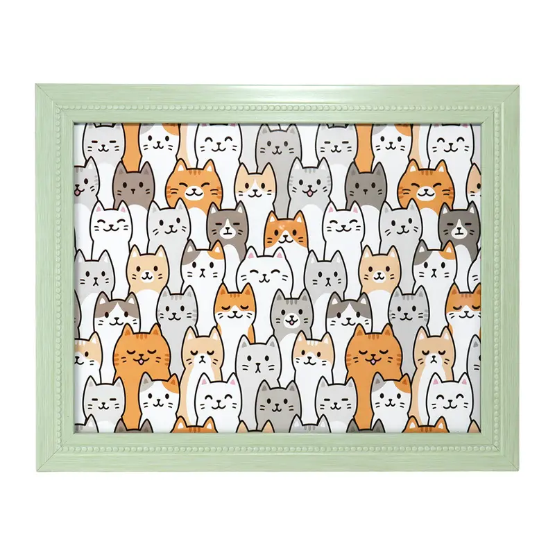 Portadocumento Con Marco Ornamentado, Color Beige 2