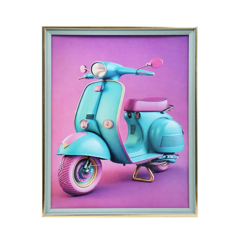 Portarretrato, Color Verde Y Dorado, 20X25 Cm 2