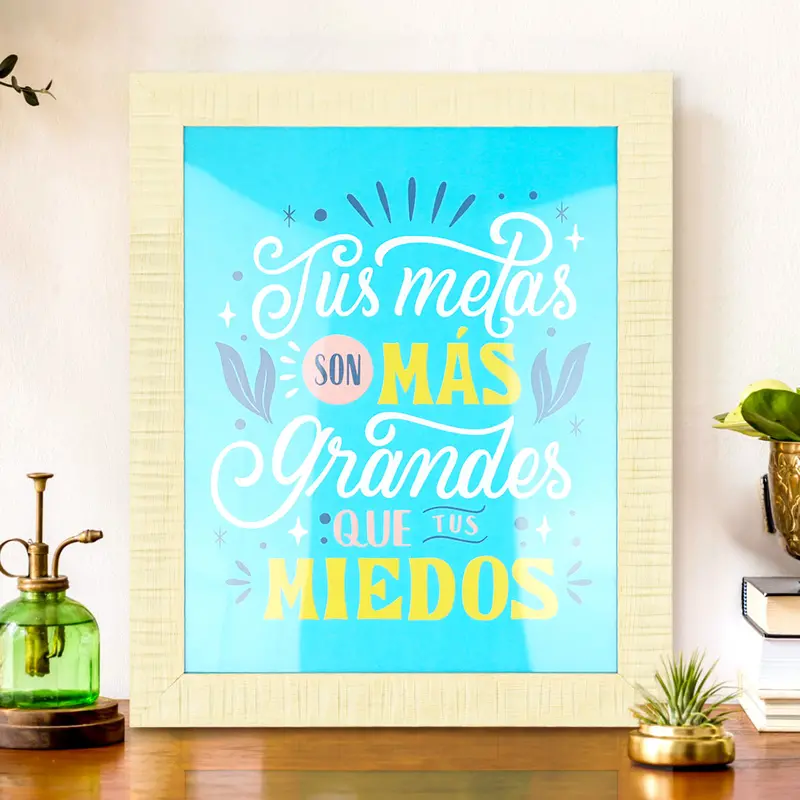 Portarretrato Con Textura, Color Beige 1