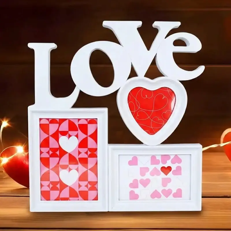 Portarretrato, Diseño Love, Color Blanco 2