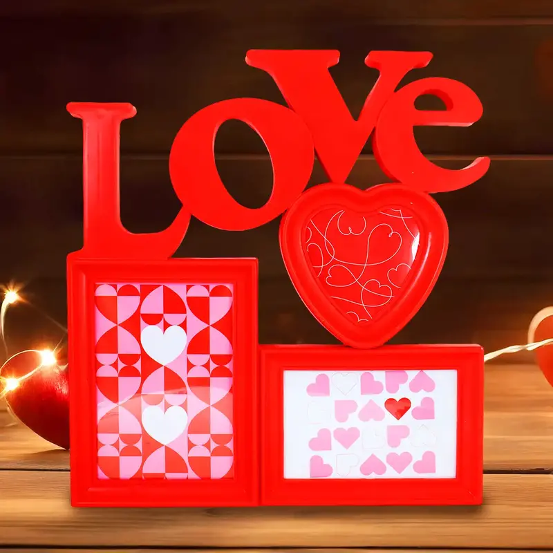 Portarretrato, Diseño Love, Color Rojo 2