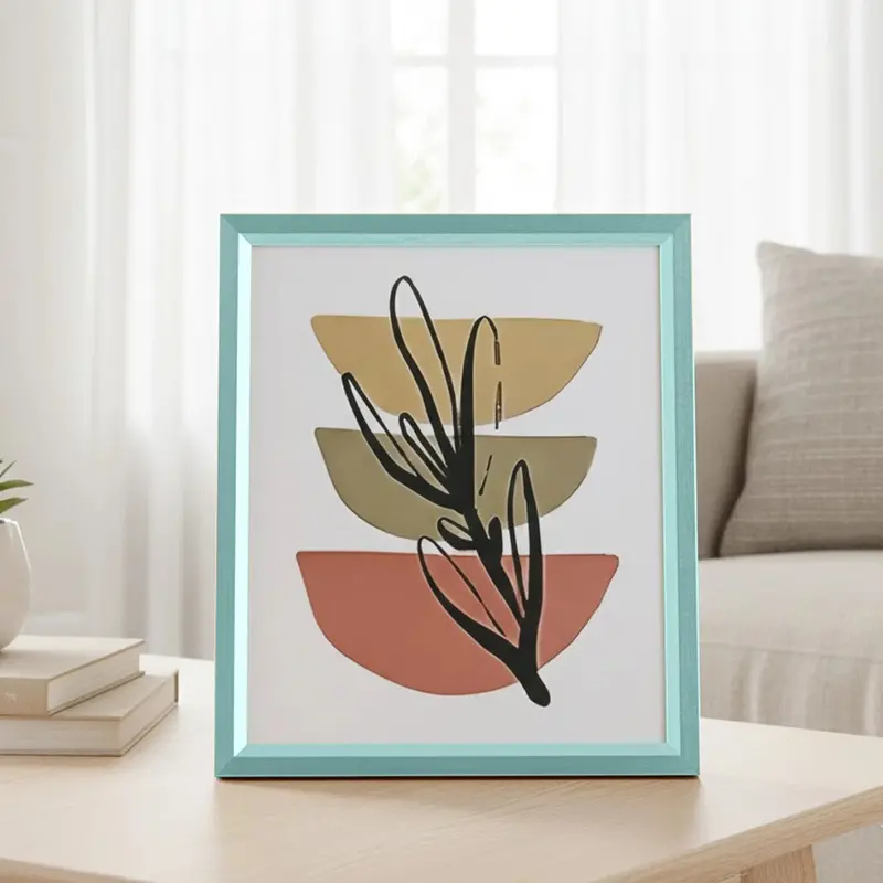 Portarretrato, Diseño Planta, Color Aqua 1