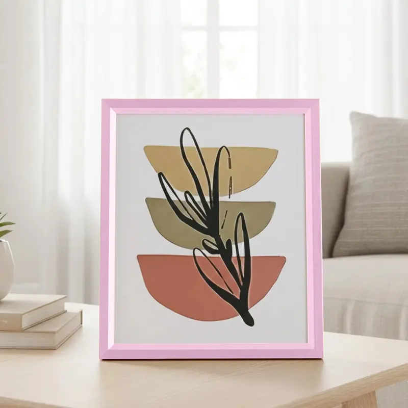 Portarretrato, Diseño Planta, Color Rosa 1