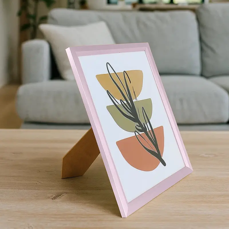 Portarretrato, Diseño Planta, Color Rosa 2