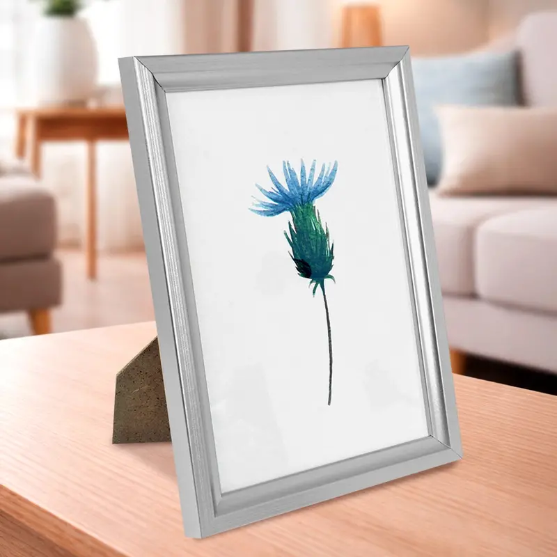 Portarretrato, Flor, Color Plata 2