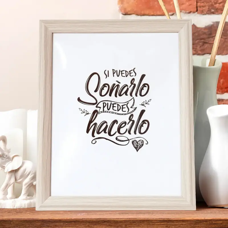 Portarretrato, Si Puedes Soñarlo Puedes Hacerlo, Color Café 1