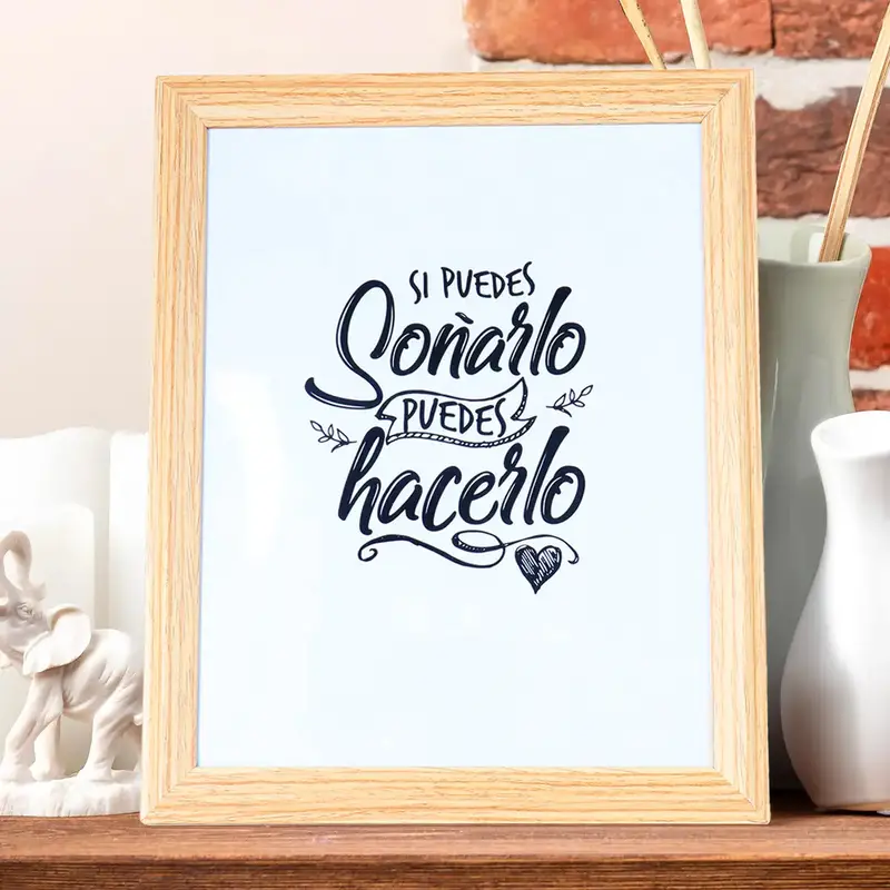 Portarretrato, Si Puedes Soñarlo Puedes Hacerlo, Madera 1