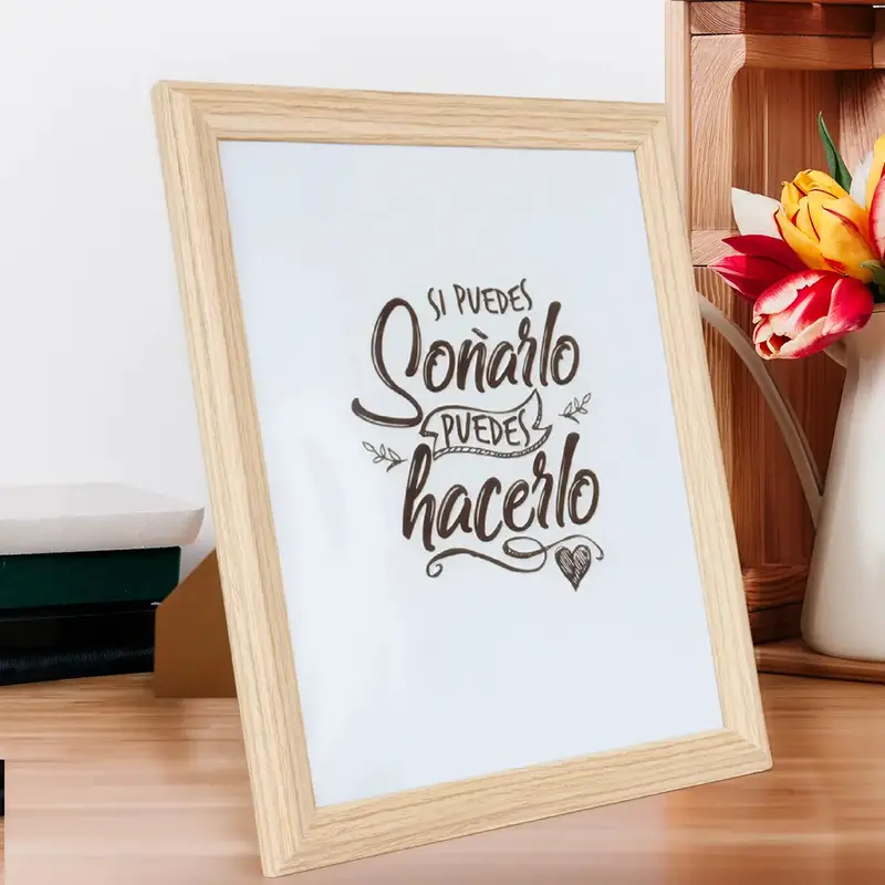 Portarretrato, Si Puedes Soñarlo Puedes Hacerlo, Madera 2
