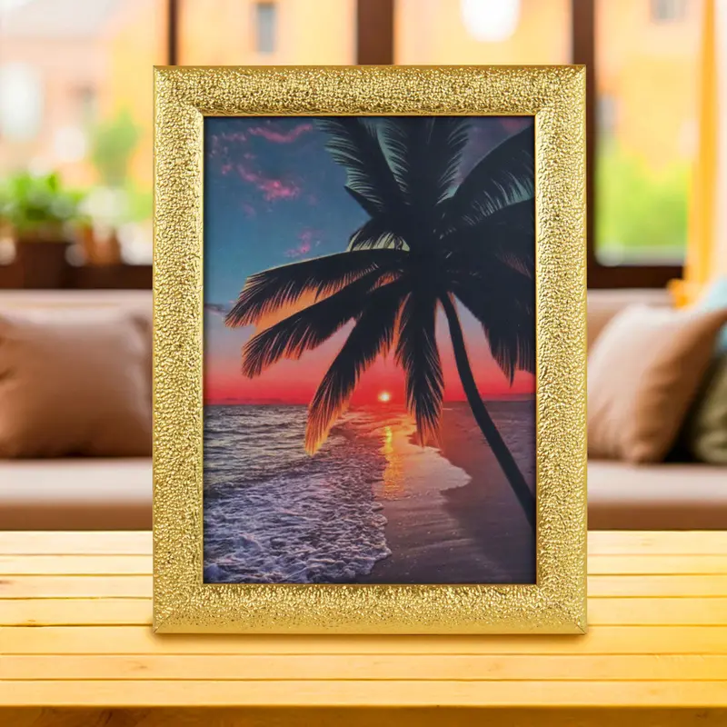 Portarretrato, Textura, Color Dorado, 12X17cm 2
