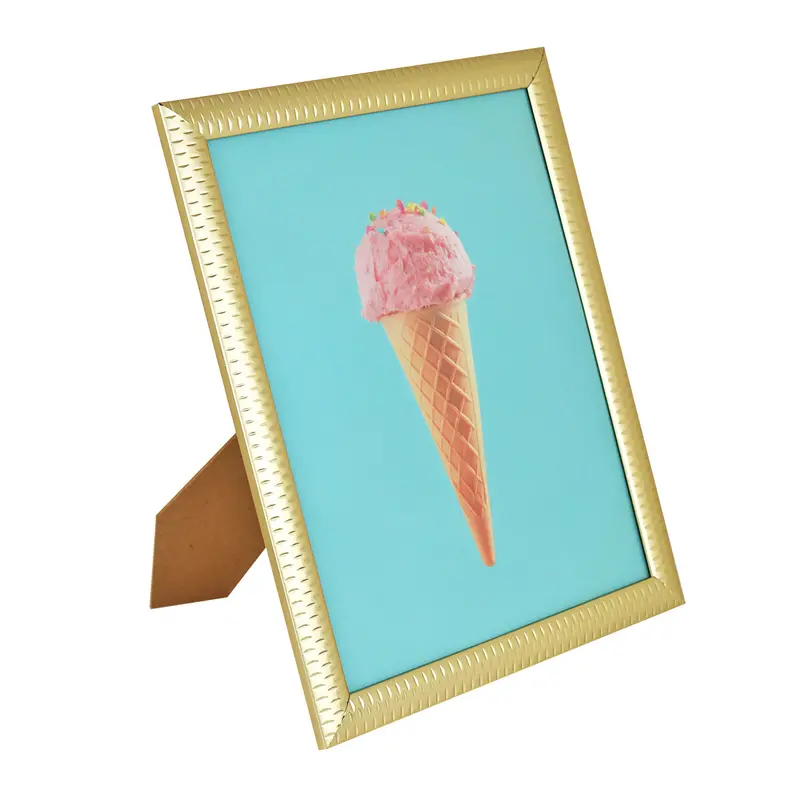 Portarretrato Textura Líneas, Color Dorado, 20X25 Cm 2