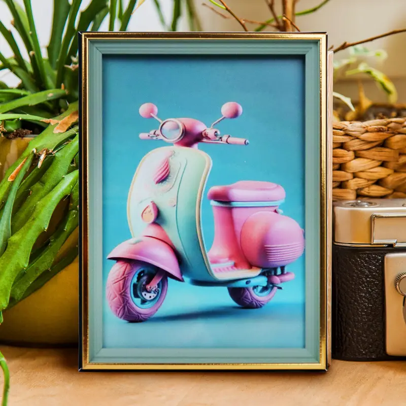 Portarretrato Vintage, Color Oro, 12X17 Cm 2