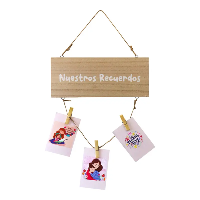 Portarretratos Colgante Con Pinzas "Nuestros Recuerdos" 2