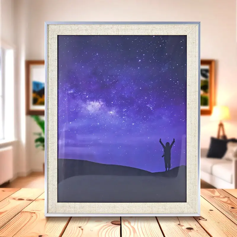 Portarretratos Estrella, Color Blanco Y Plata, 20X25cm 2