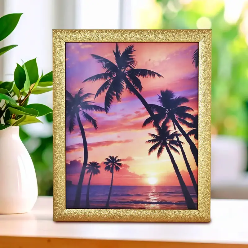 Portarretratos Playa, Color Oro, 20X25cm 1