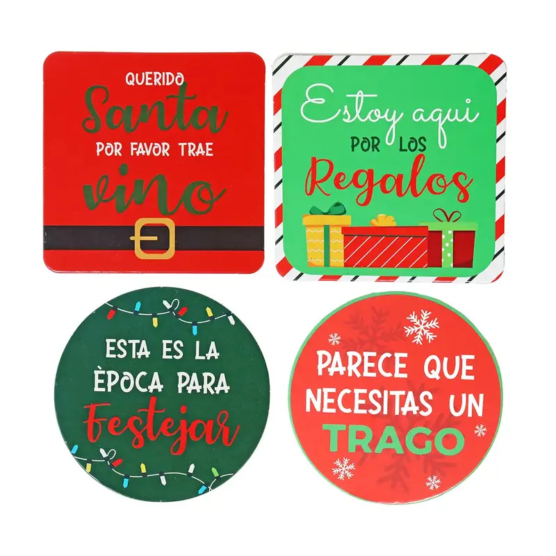 Portavasos Con Frases Navideñas 1