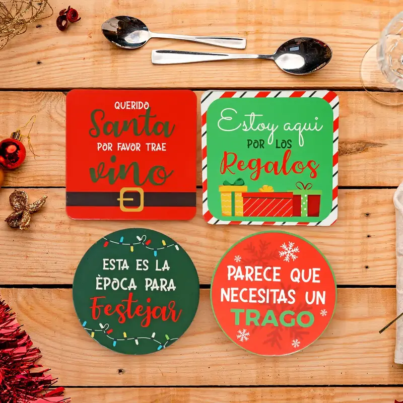 Portavasos Con Frases Navideñas 2