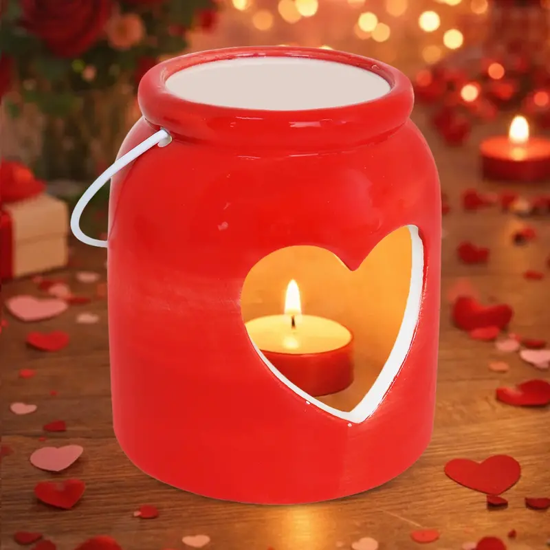 Portavela, Corazón, Color Rojo 2