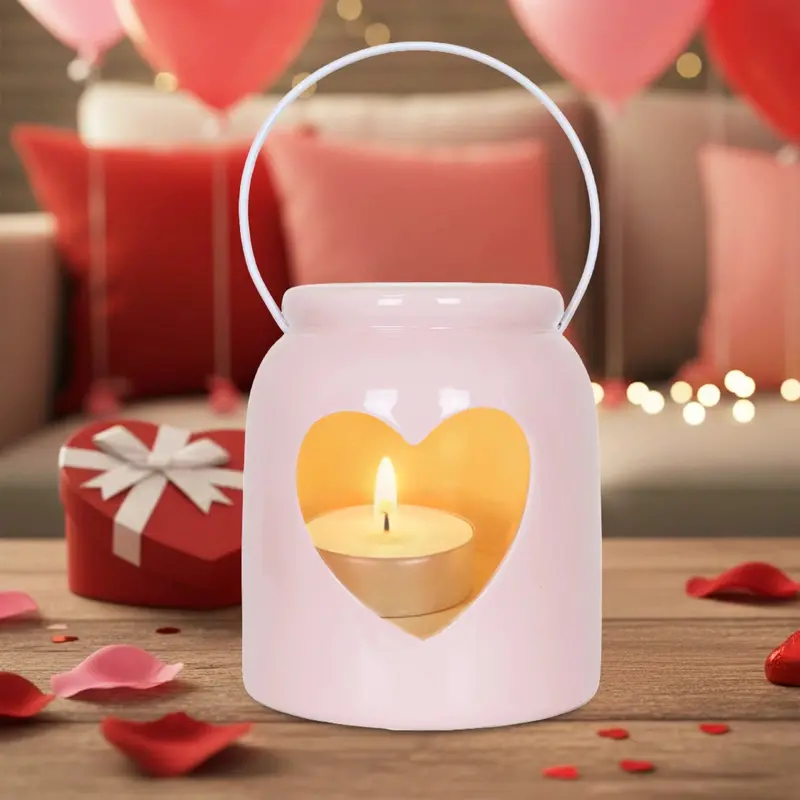 Portavela, Corazón, Color Rosa 1