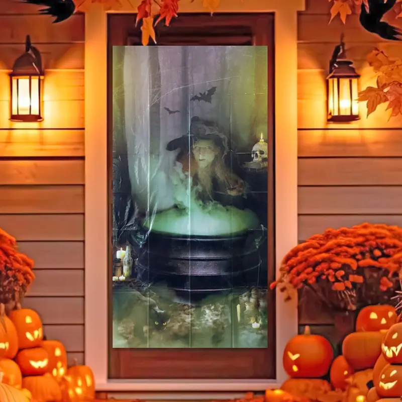 Póster Tenebroso De Bruja Para Decoración De Halloween 1