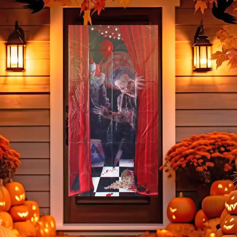 Póster Tenebroso De Payaso Para Decoración De Halloween 1