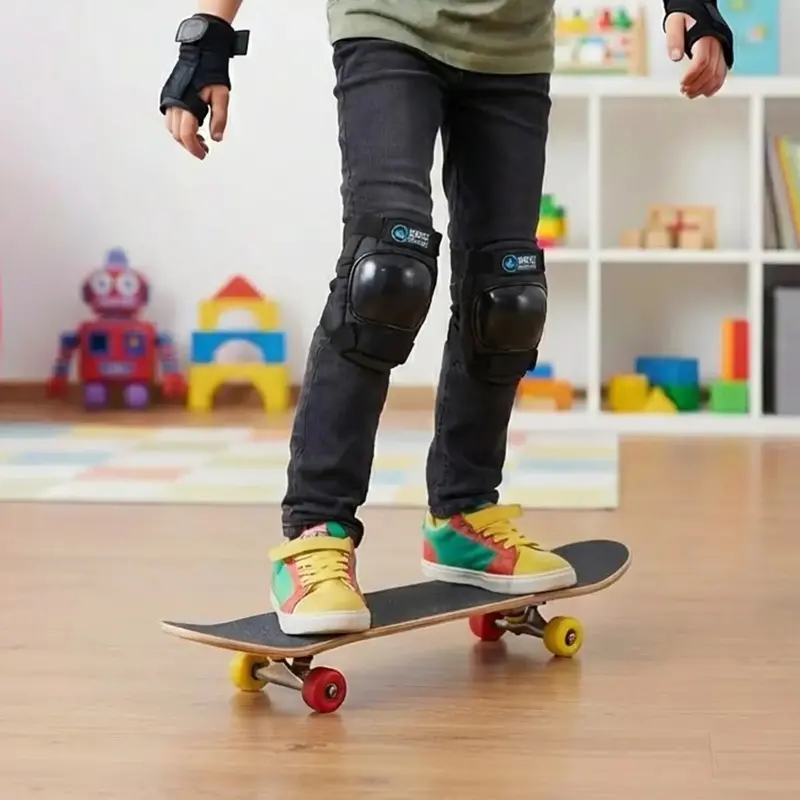 Protecciones Para Skateboard, Color Negro, 6 Pzas 1