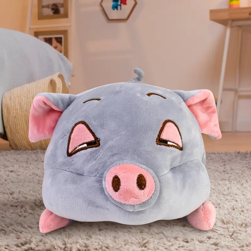 Puerquito De Peluche Color Gris 2
