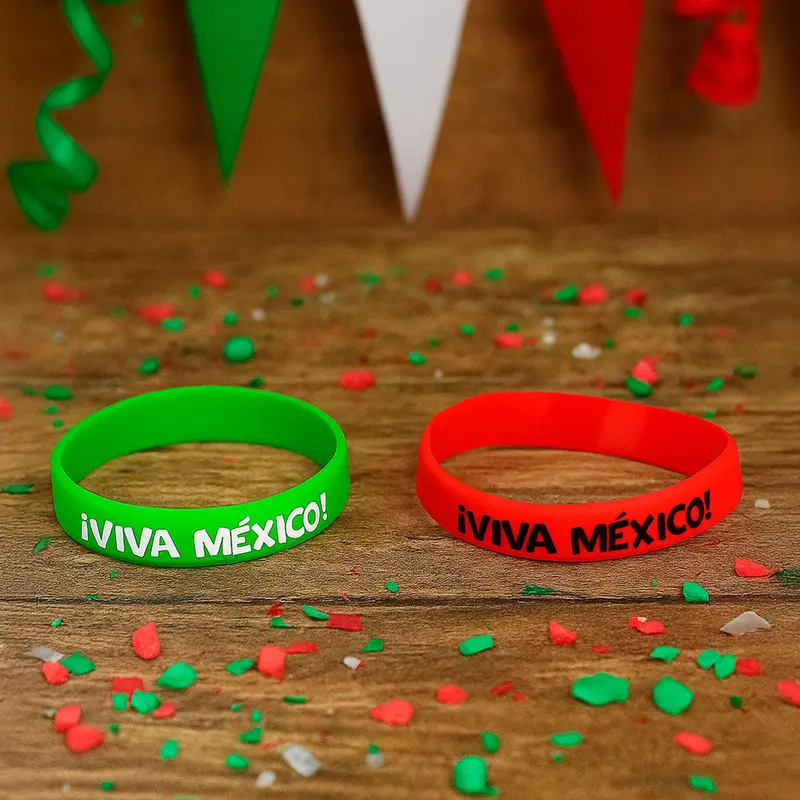 Pulseras De Silicona Con Diseño De Fiestas Patrias, 4 Pzas 1