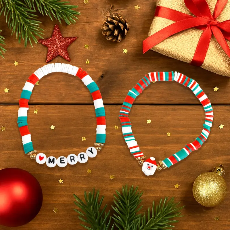 Pulseras Navideñas, Santa Claus, 2 Pzas 2