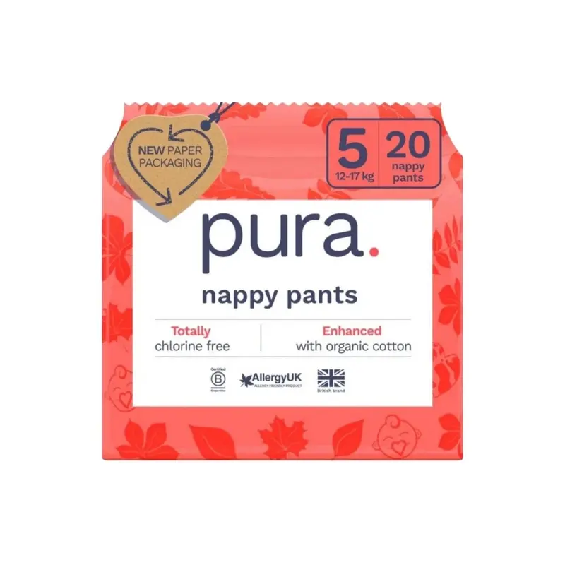 Pura Eco Nappy Pants Size 5 - 20 Nappies 1