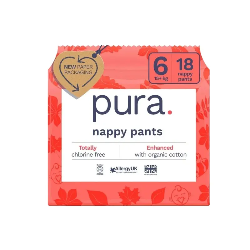 Pura Eco Nappy Pants Size 6 - 18 Nappies 1