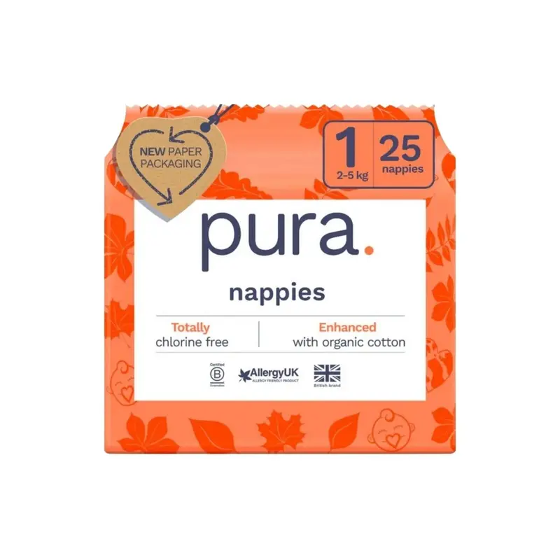 Pura Eco Nappy Size 1 - 25 Nappies 1