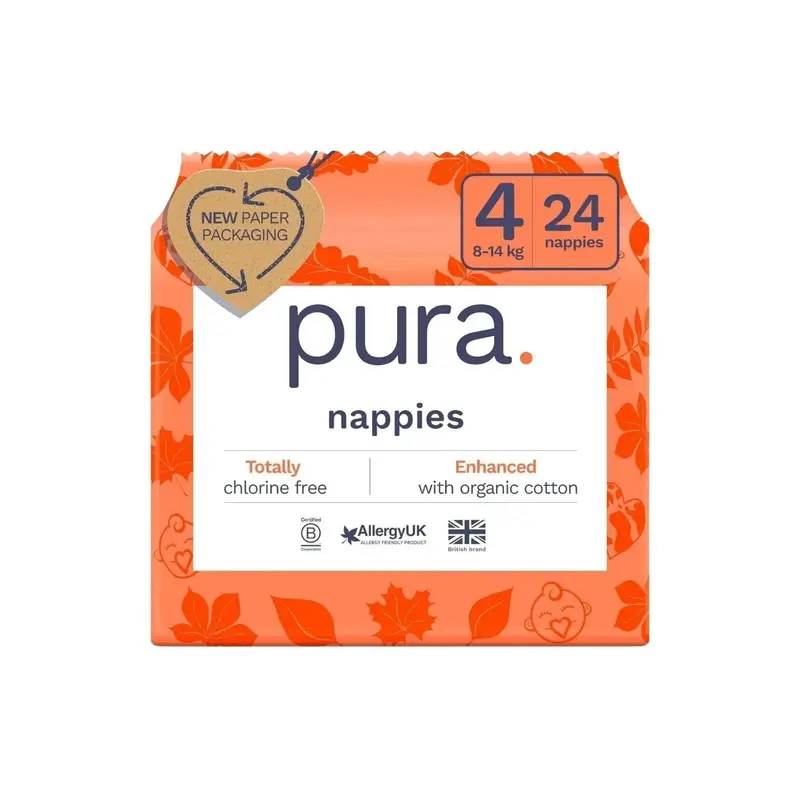 Pura Eco Nappy Size 4 - 24 Nappies 1
