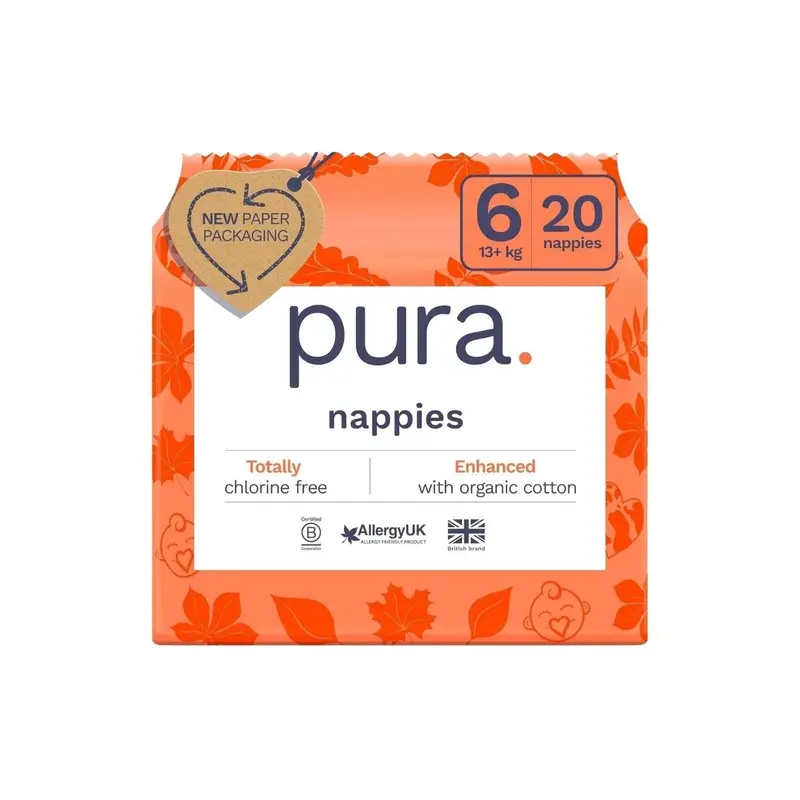 Pura Eco Nappy Size 6 - 20 Nappies 1