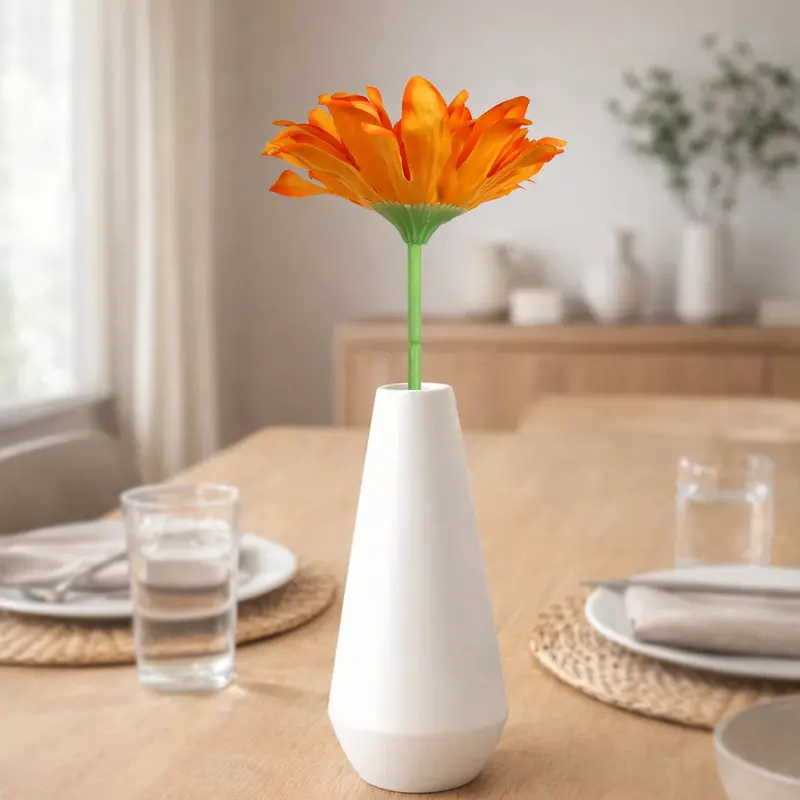 Rama De Gerbera Artificial, Color Naranja 2