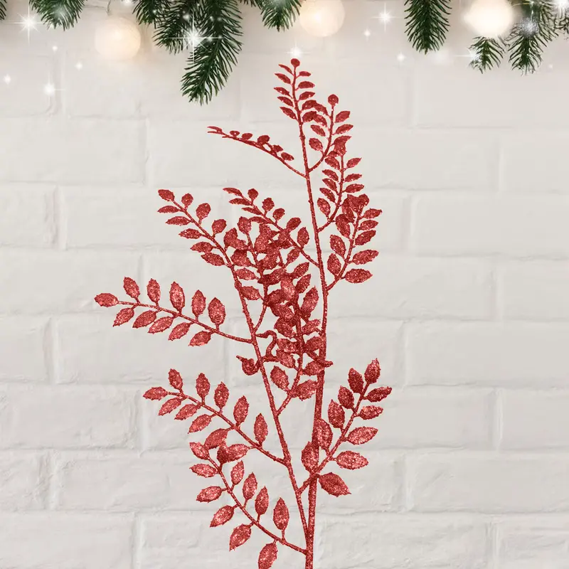 Rama Decorativa, Glitter, Color Rojo, 80 Cm 1