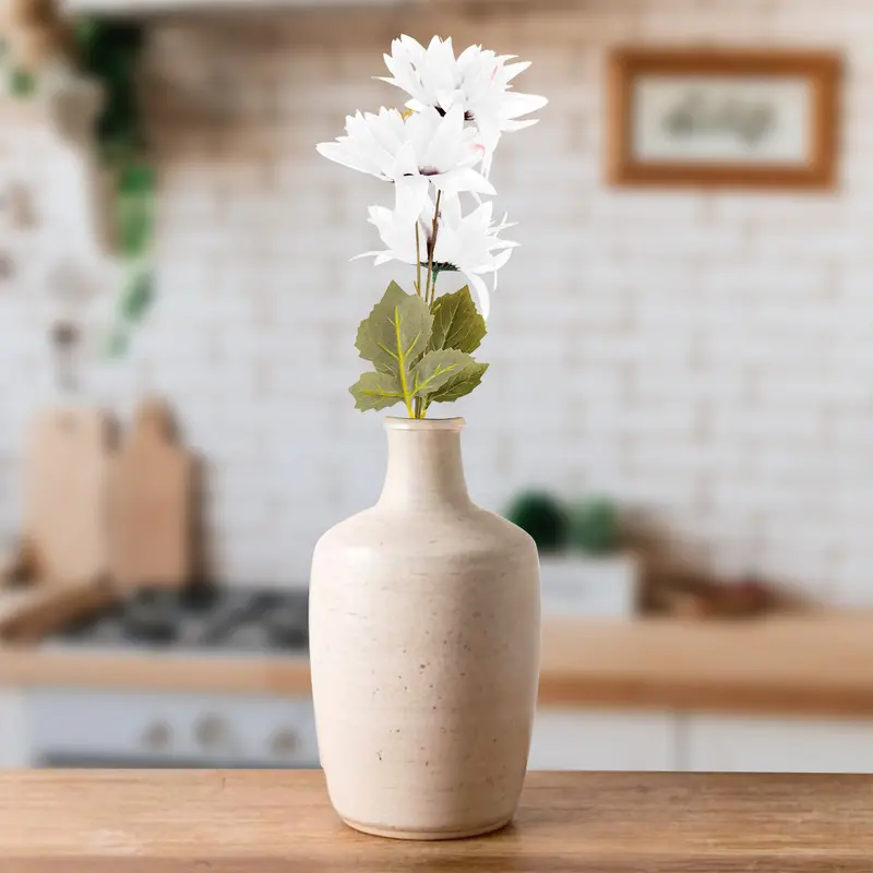 Ramo De Flores Artificiales Color Blanco, 62Cm 1