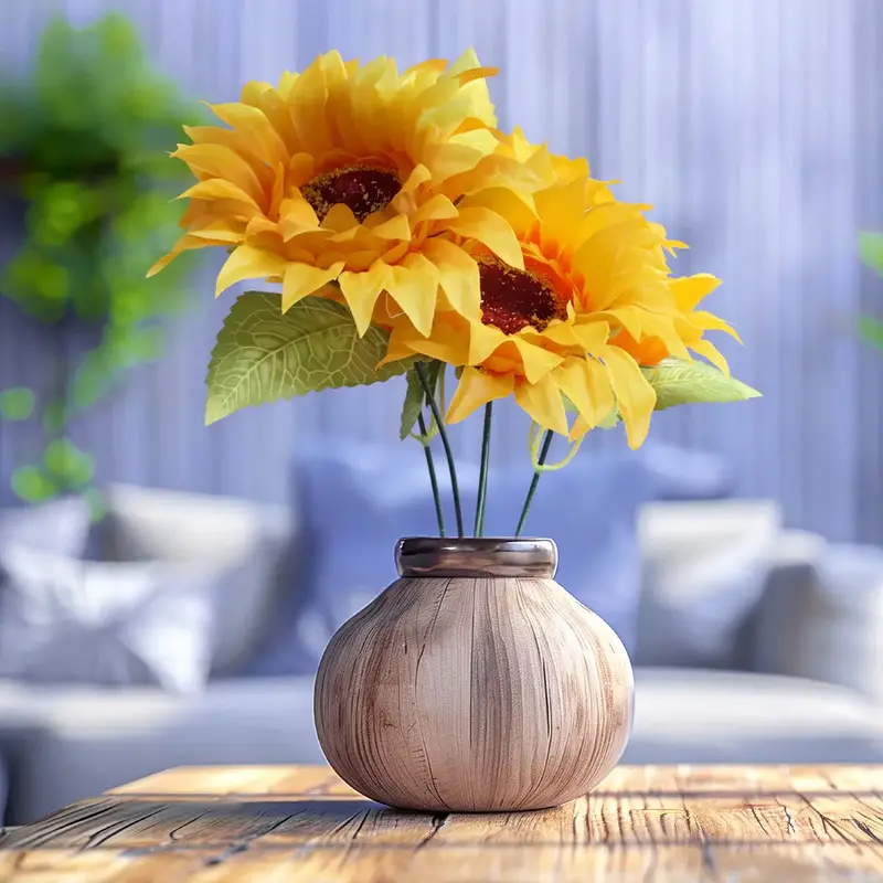 Ramo De Girasol Artificial, 5 Flores 1