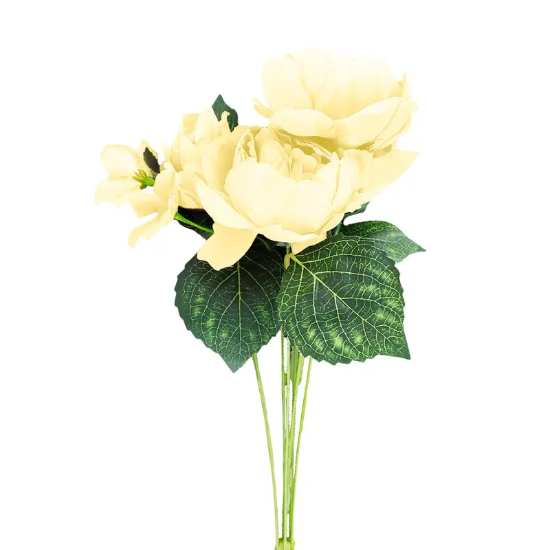 Ramo De Rosas Artificiales Color Amarillo 2