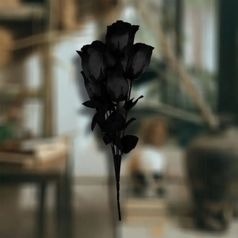 Ramo De Rosas Artificiales Color Negro 1