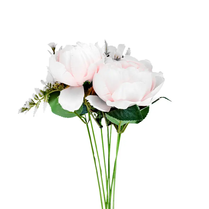 Ramo De Rosas Artificiales Con 7 Ramas, Color Blanco 2