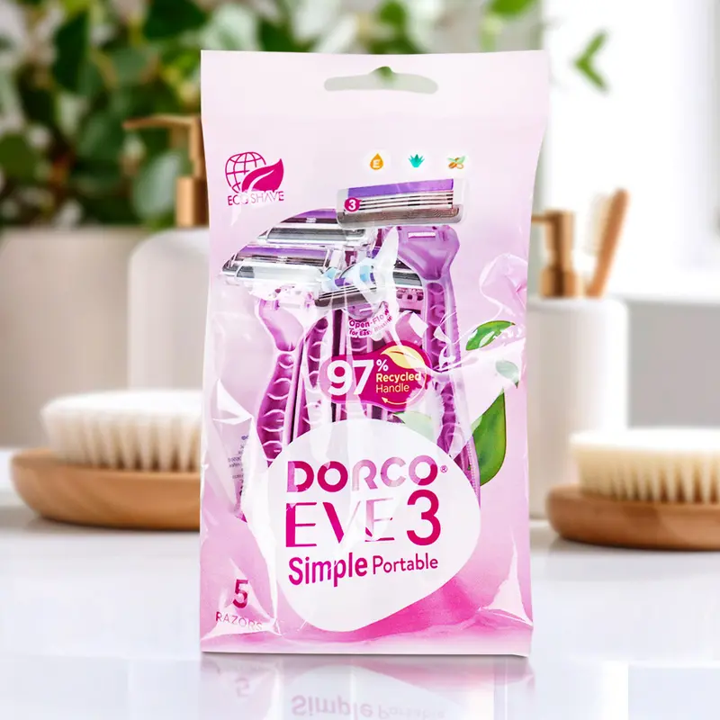 Rastrillo, Dorco Parce 3, Color Rosa, 5 Pzas 2