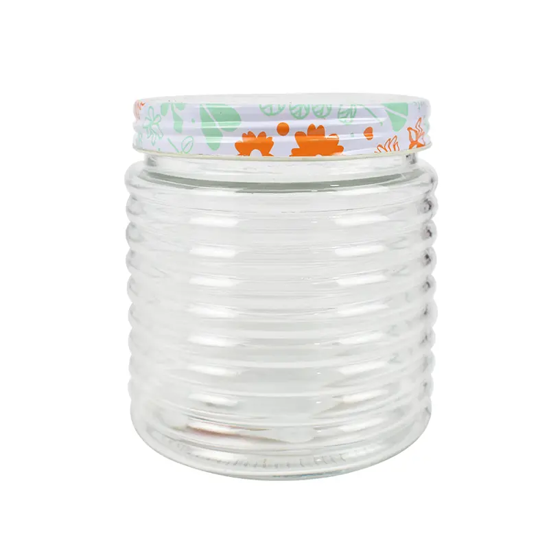 Recipiente De Cristal Inkanto Con Tapa Decorada 900Ml 1