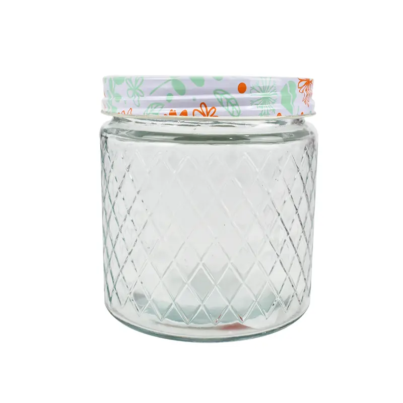 Recipiente De Cristal Inkanto Con Tapa Decorada 900Ml 1