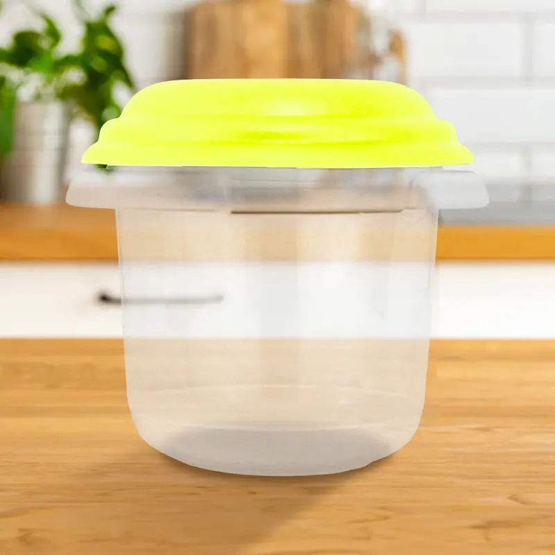 Recipiente Hermético Transparente, Tapa Amarilla 500 Ml 2
