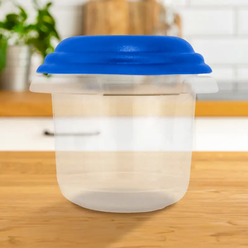 Recipiente Hermético Transparente, Tapa Azul 500 Ml 2