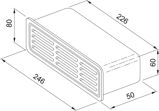 Rectangular Louvred Grille Gre 1